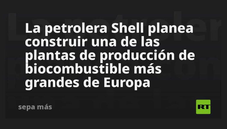 La petrolera Shell planea construir una de las plantas de producción de biocombustible más grandes de Europa