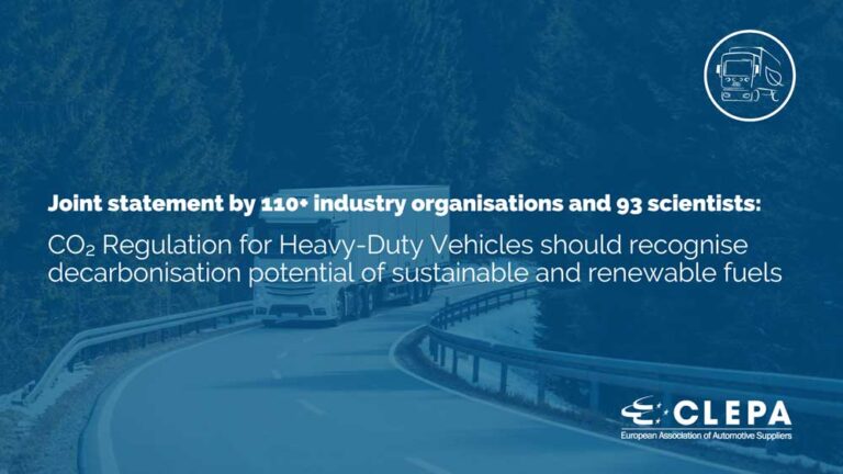 Declaración conjunta de la industria europea en defensa de los combustibles sostenibles para vehículos pesados